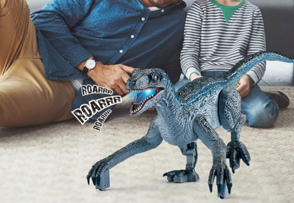 2.4G Remote Control Walking Roaring Dinosaur Toy - Available in Two Colours & Option for Two-Pack