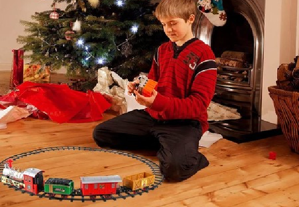 Christmas Express Train Set with Sound & Light