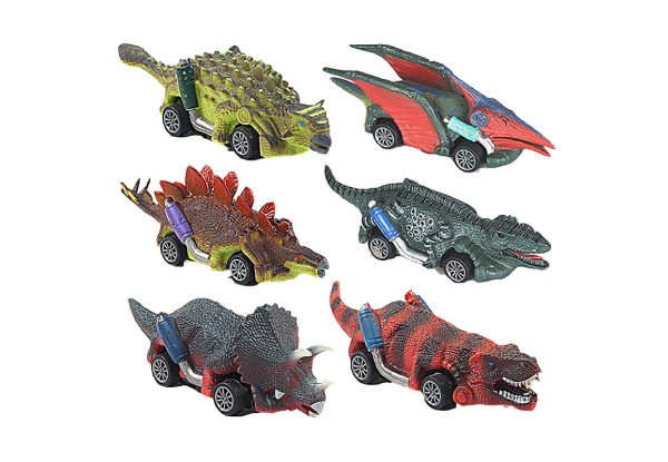 Six-Pack Pull-Back Dinosaur Toys Set - Two Options Available