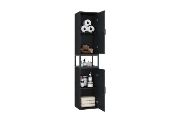 Wall-Mounted Bathroom Storage Cabinet with LED - Two Colours Available