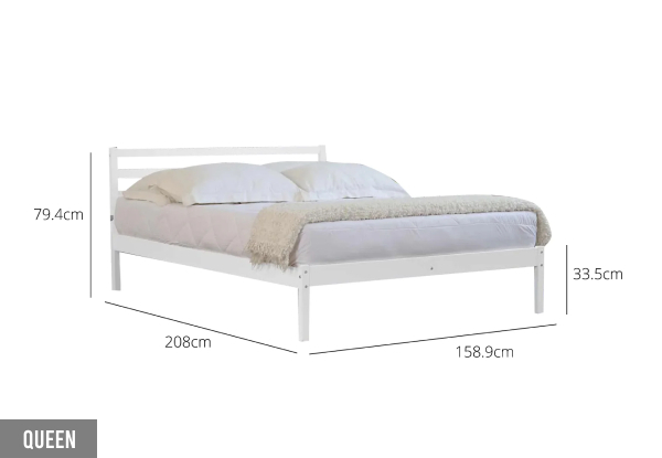 Atlas Wooden Bed Frame - Four Sizes Available