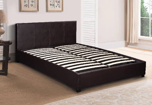 Bass Storage Double Dark Brown Bed Frame