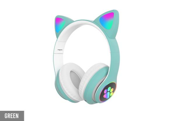 Cat Ear Bluetooth Headphone with Mic - Five Colours Available
