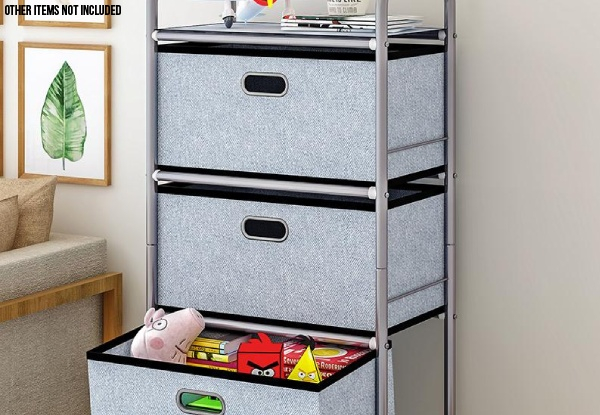 Storage Organiser Shelf incl. Three Drawers