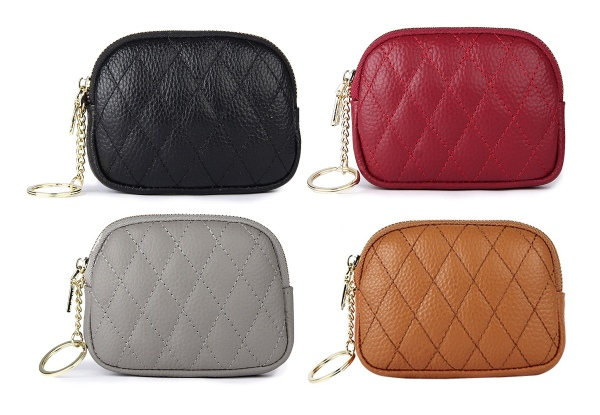 Genuine Leather Quilted Wallet - Four Colours Available & Option for Two-Pack