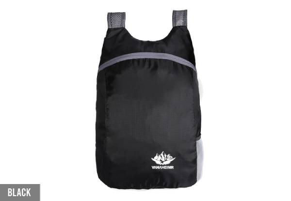 20L Lightweight Foldable Backpack - Eight Colours Available