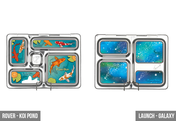 PlanetBox Stainless Bento Lunch Boxes - Three Sizes & Multiple Designs Available
