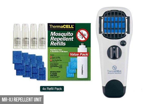$79 for a ThermaCELL Outdoor Area Portable Mosquito Repellent with One Refill Pack or $39 for a Four-Pack of Refills