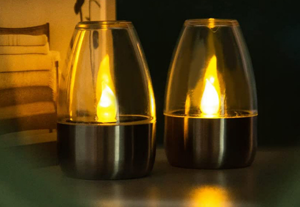 Six-Pack Solar Flameless Candle Tea Light