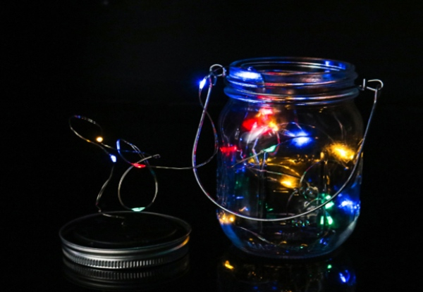 LED Solar-Powered Bottle Cap String Light - Three Light Colours Available