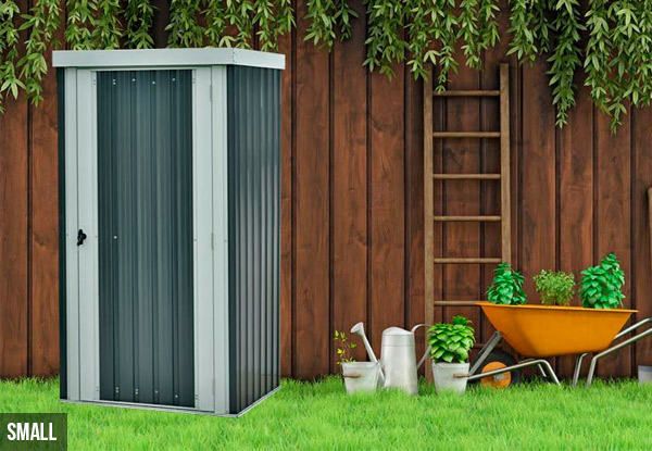 Small Galvanised Coated Garden Shed - Options for Medium or Large Size Available
