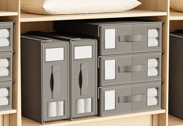 Foldable Bedding Sheet Storage Box - Available in Five Styles & Option for Two