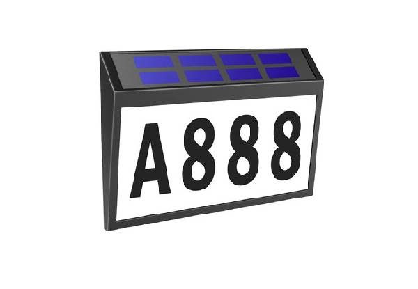 Solar House Number LED Light Address Sign