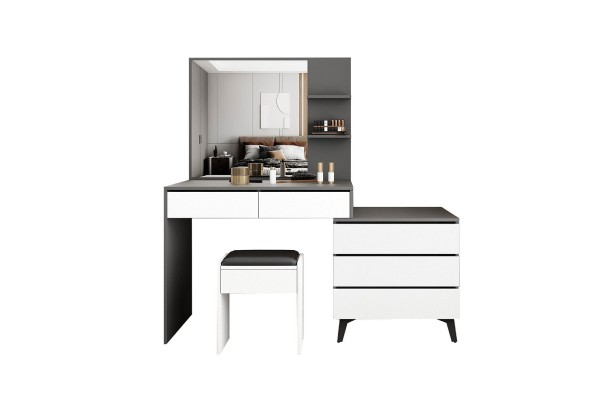 Vanity Dresser Set with Mirror - Two Colours Available