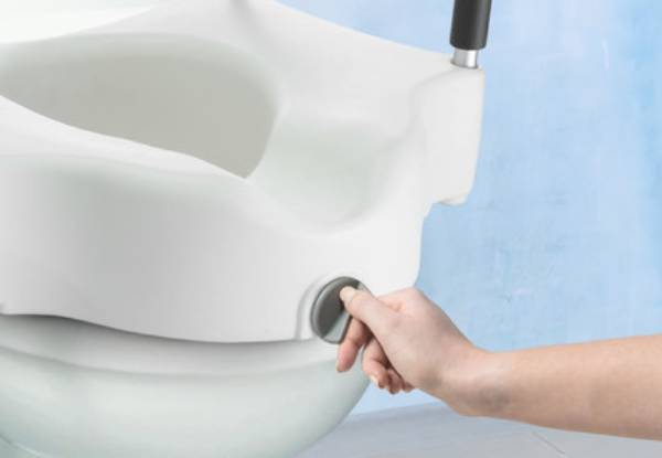 Five-Inch Elevated Toilet Seat with Arm Rests