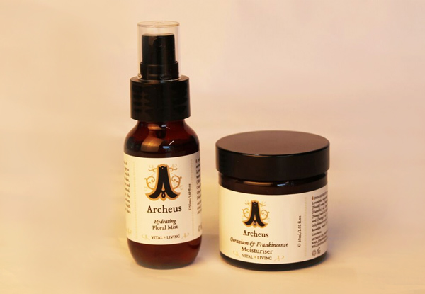 $56 for an Archeus Alembics Gift Pack incl.
Hydrating Floral Mist & Archeus Geranium & Frankincense Moisturiser