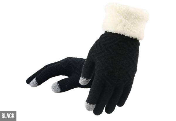 Knitted Touchscreen Gloves - Four Colours Available