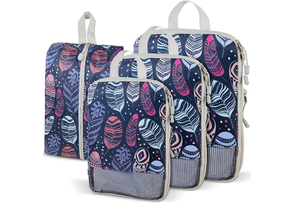 Four-Piece Travel Packing Cubes Set - Available in Four Styles