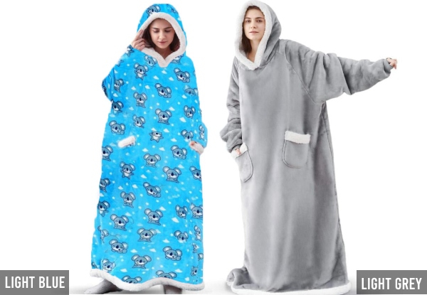 Winter Oversized Wearable Blanket Fleece Hoodie - Thirteen Colours & Two Sizes Available