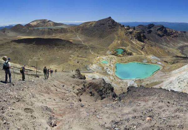 Three-Night Easter/Anzac Tongariro Crossing & Ohakune Old Coach Road Bike Package for Two People incl. Walk,  Transport, Bike Rental, Breakfast, Access to the Hot Tub & Sauna - Option for One Person in a Shared Dorm