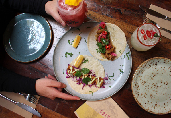 Two Street Style Tacos & Two Jose Cuervo Margaritas for Lunch-Time or Sundowners at Auckland's Viaduct - Option for Two, Four or Six People