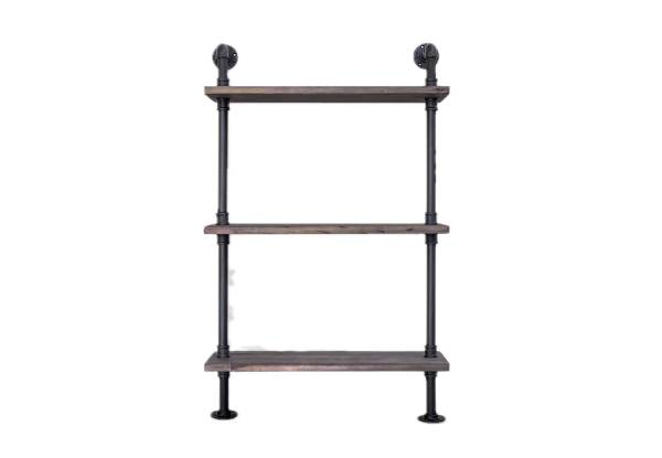 Three-Tier Floating Pipe Shelf