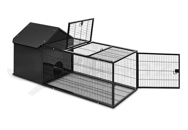 Black Outdoor Pet Hutch