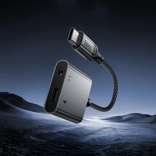 Hoco 2 in 1 USB-C to Aux & USB-C Adaptor