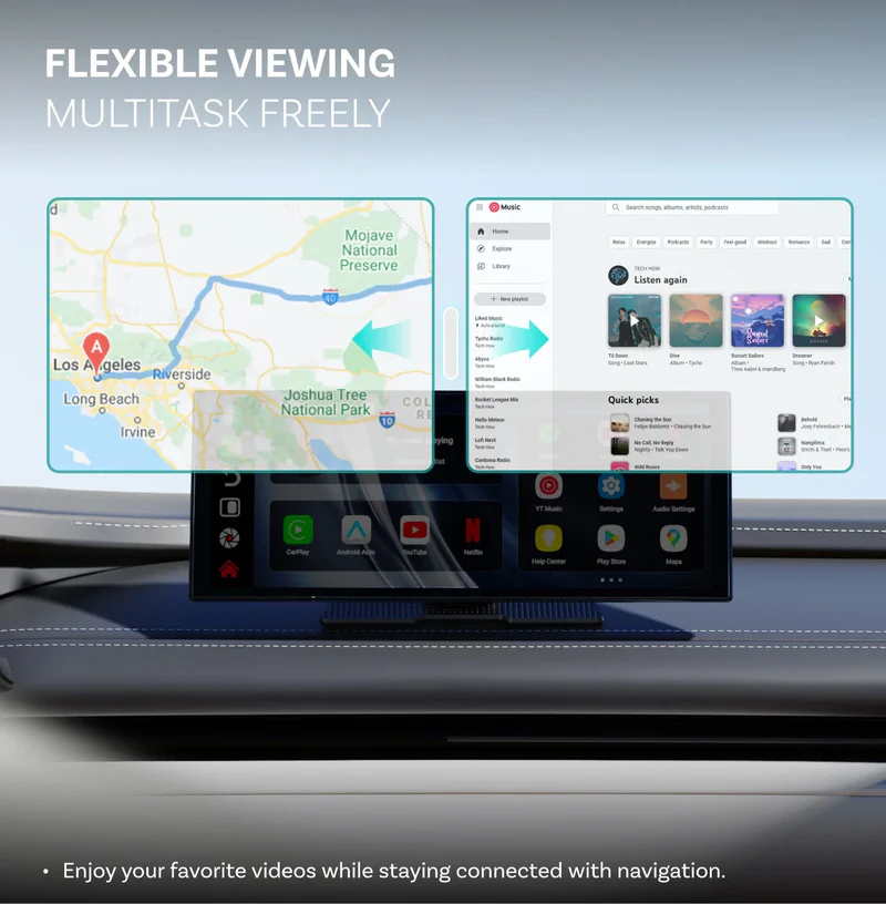 Ottocast OttoScreen AI Wireless CarPlay & Android Auto Display