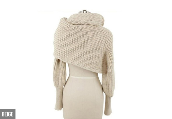 Cosy Winter Wrap with Sleeves - Three Colours Available