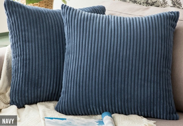 Two-Pack Corduroy Cushion Cover- Four Colours Available & Option for Four-Pack