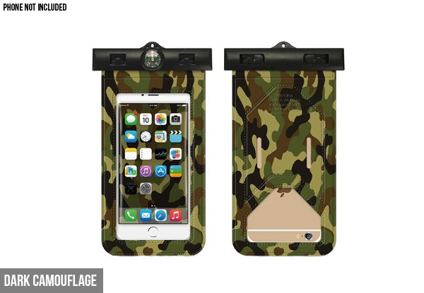 Water Resistant Camouflage Phone Case incl. Compass with Free Delivery