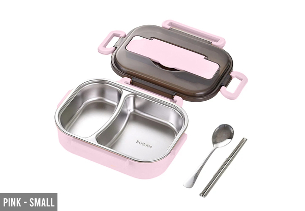 304 Stainless Steel Insulated Bento Lunch Box Leak-Resistant with Compartments - Available in Three Colors & Two Sizes