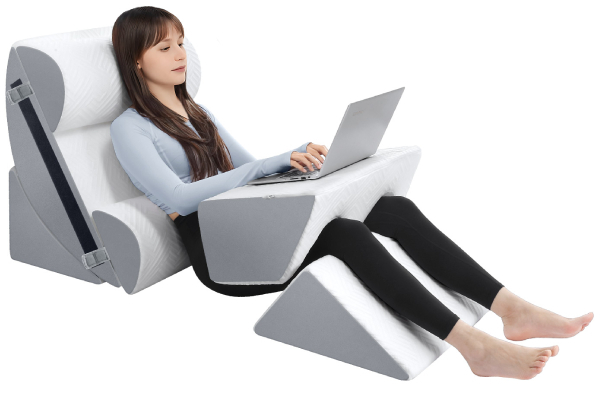 Six-Piece Wedge Pillow Set with Laptop Support - Available in Two Options