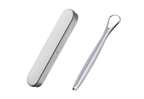 Stainless Steel Tongue Scraper with Case - Option for Two
