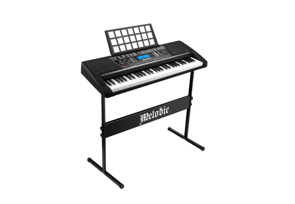 Melodic 61-Key Electronic Piano Keyboard - 345 Timbres, 40 Demo Songs & Music Stand