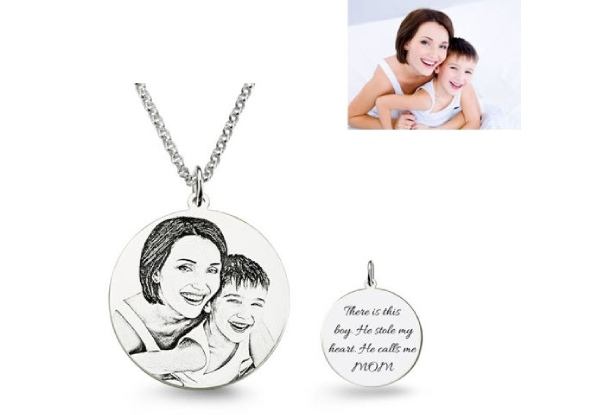 Custom-Made Personalised Photo Necklace - Option for Two-Pack