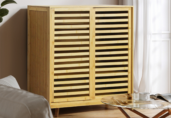 Levede Four-Tier Bamboo Shoe Cabinet