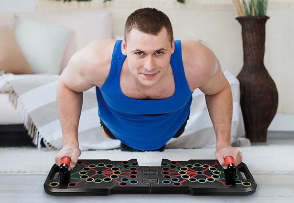 Foldable Push-Up Board with Counter Bar Handles