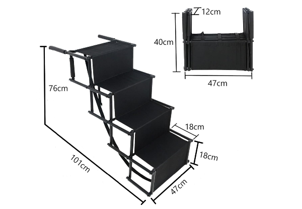 Foldable Dog Four-Step Stairs