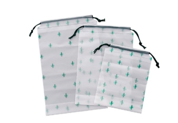Six-Pack of Multi-Size Cactus Storage Bags - Option for Clear with Free Delivery