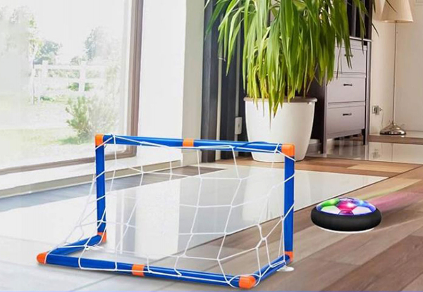 Kids Two-in-One Hover Hockey Soccer Ball Toy Set with LED