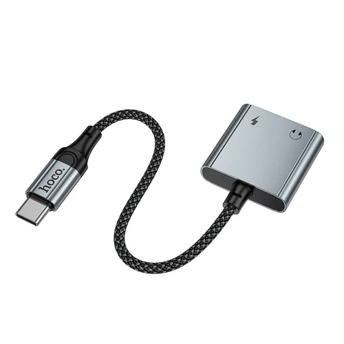 Hoco 2 in 1 USB-C to Aux & USB-C Adaptor