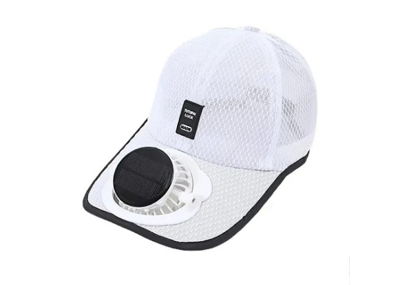 Solar Powered Rechargeable Fan Hat with Cooling Fan - Two Colours Available