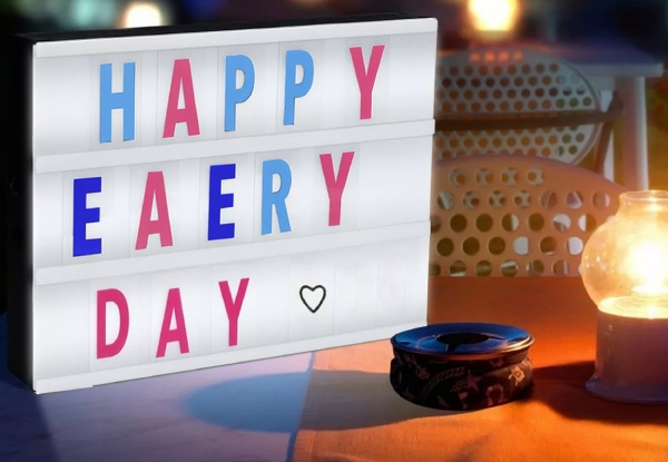LED Light Box with 180-Piece Letter Cards - Available in Two Colours & Option for Two-Pack
