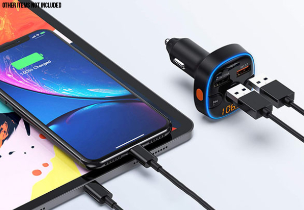 Bluetooth 5.0 FM Transmitter Car Charger - Option for Two