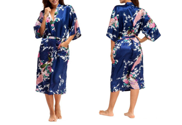 Kimono Robe Dressing Gown - Available in Four Colours & Three Sizes
