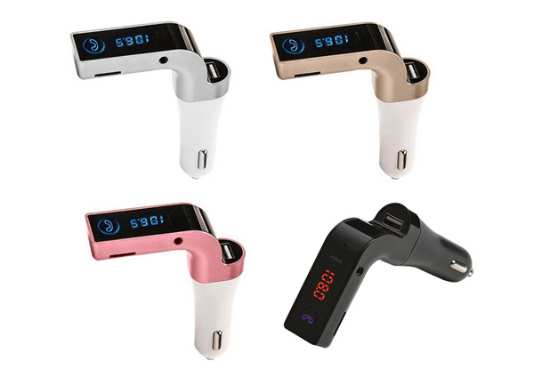 FM Transmitter USB MP3 Player Charger Modulator Radio Handsfree Car Kit - Four Colours Available