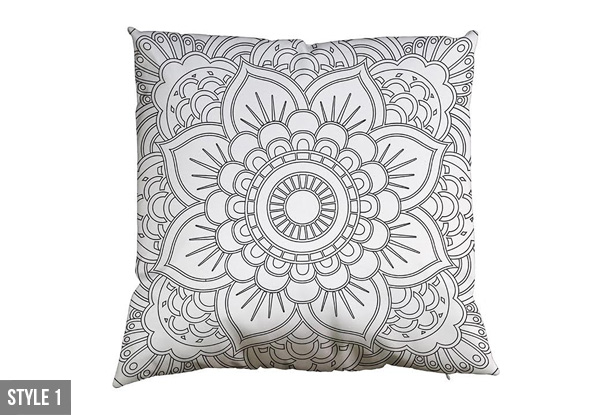 Mosaic Pattern DIY Colouring Cushion Cover - Ten Styles Available