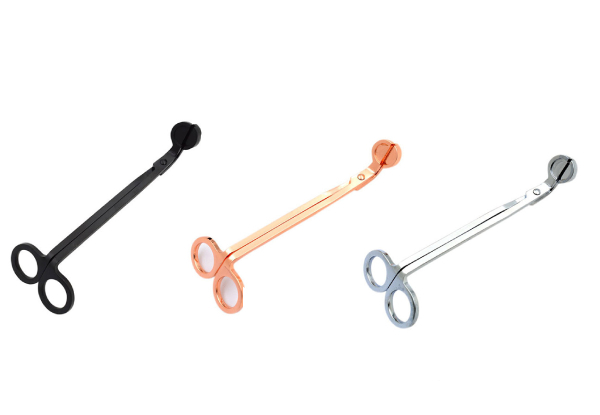 One Stainless Steel Candle Wick Trimmer Scissors - Three Colours Available & Option for Two